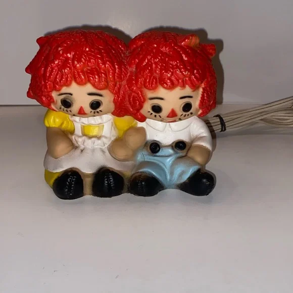 Vintage 1969 Raggedy Ann & Andy, Table Top Night Light, in Working Condition - Picture 1 of 10